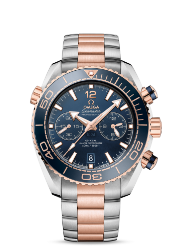 Omega Seamaster Planet Ocean 600M Co-Axial 45.5 Master Chronometer Chronograph Stainless Steel / Sedna Gold / Blue / Bracelet